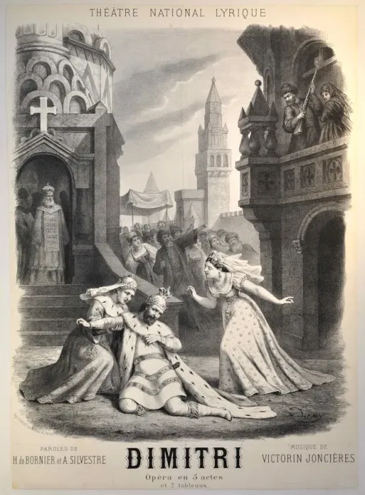 Framed Print : Poster for the Opera Dimitri by Victorin de Joncieres, 1876 Framed Print : Poster for the Opera Dimitri by Victorin de Joncieres, 1876