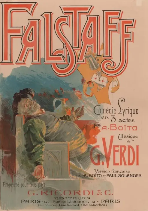Framed Print : Poster for the opera Falstaff by Giuseppe Verdi, 1894. Creator: Hohenstein Framed Print : Poster for the opera Falstaff by Giuseppe Verdi, 1894. Creator: Hohenstein