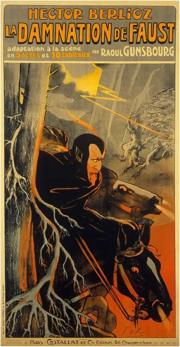 Framed Print : Poster for the Opera La damnation de Faust by Hector Berlioz, c. 1910. Creator: Dola (Edmond Vernier), Georges (1872-1950). Poster for the Opera La damnation de Faust by Hector Berlioz, c. 1910 Framed Print : Poster for the Opera La damnation de Faust by Hector Berlioz, c. 1910. Creator: Dola (Edmond Vernier), Georges (1872-1950). Poster for the Opera La damnation de Faust by Hector Berlioz, c. 1910