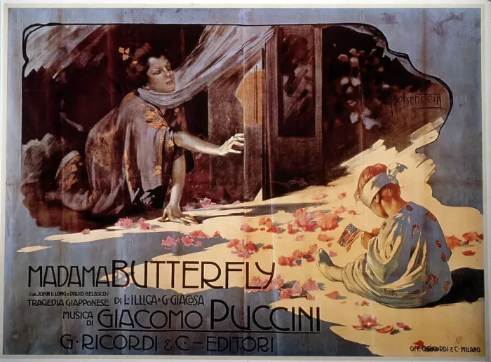 Framed Print : Poster for the Opera Madama Butterfly by G. Puccini, 1904. Creator: Hohenstein, Adolfo (1854-1928) Framed Print : Poster for the Opera Madama Butterfly by G. Puccini, 1904. Creator: Hohenstein, Adolfo (1854-1928)