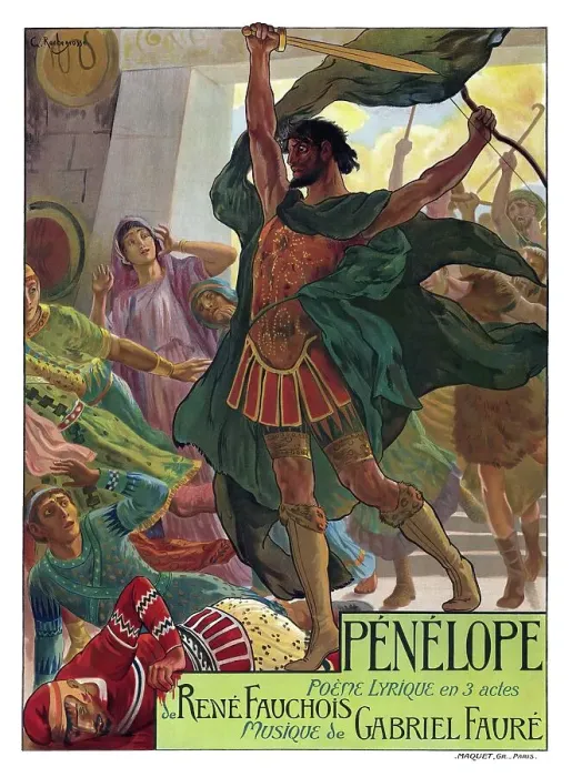 Framed Print : Poster for the Opera Pénélope by Gabriel Fauré, 1913. Creator: Rochegrosse, Georges Antoine (1859-1938) Framed Print : Poster for the Opera Pénélope by Gabriel Fauré, 1913. Creator: Rochegrosse, Georges Antoine (1859-1938)