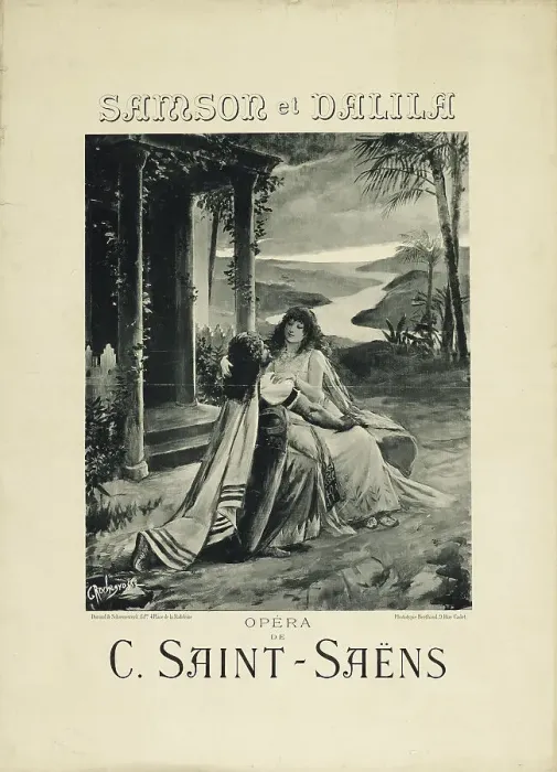 Framed Print : Poster for the opera Samson et Dalila by Camille Saint-Saëns, 1891. Creator: Rochegrosse, Georges Antoine (1859-1938) Framed Print : Poster for the opera Samson et Dalila by Camille Saint-Saëns, 1891. Creator: Rochegrosse, Georges Antoine (1859-1938)