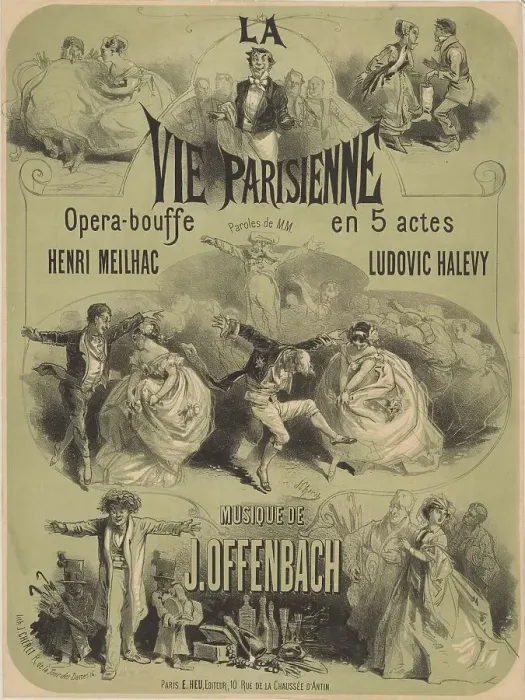 Framed Print : Poster for the operetta La vie parisienne (Parisian life) by Jacques Offenbach, 1866. Creator: Chéret, Jules (1836-1932) Framed Print : Poster for the operetta La vie parisienne (Parisian life) by Jacques Offenbach, 1866. Creator: Chéret, Jules (1836-1932)