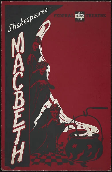 Poster from production of Shakespeare's Macbeth (no theater listed), [193-]. Creator: Unknown