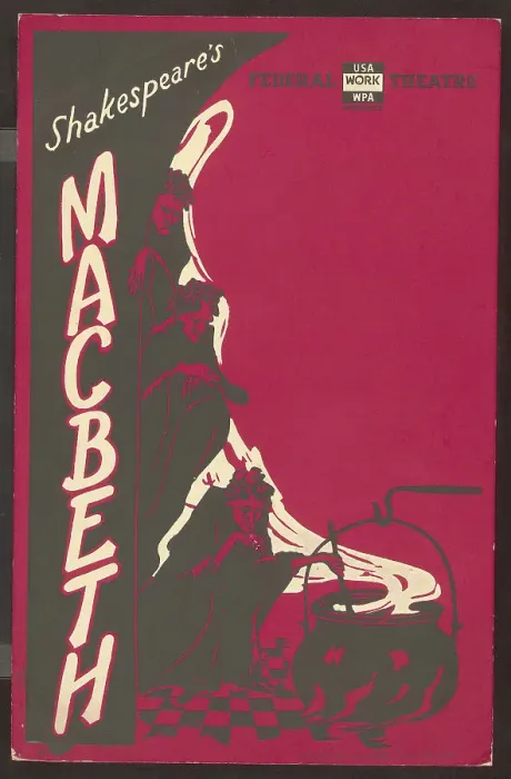 Framed Print : Poster from production of Shakespeare's Macbeth (no theater listed), [193-]. Creator: Unknown