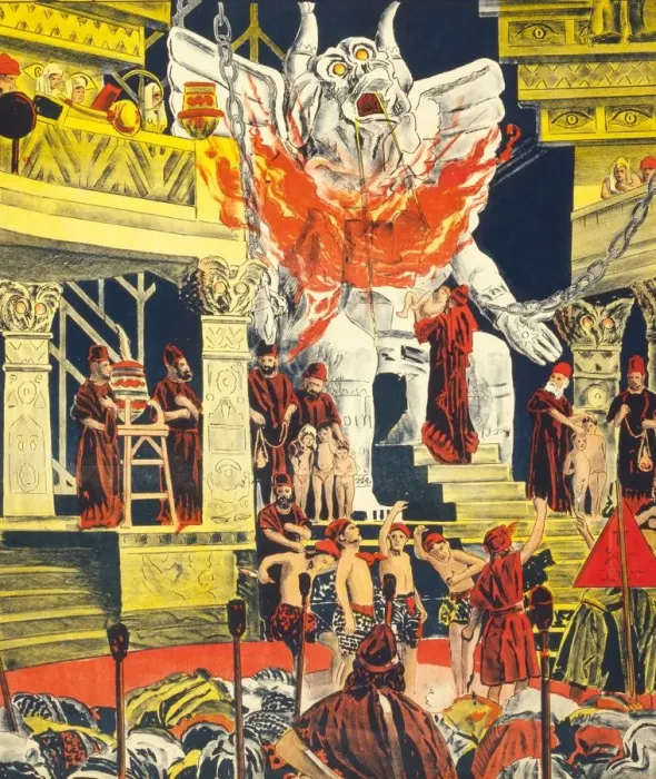 Framed Print : Detail from a poster promoting Cabiria, published 1914 (colour lithograph) Framed Print : Detail from a poster promoting Cabiria, published 1914 (colour lithograph)