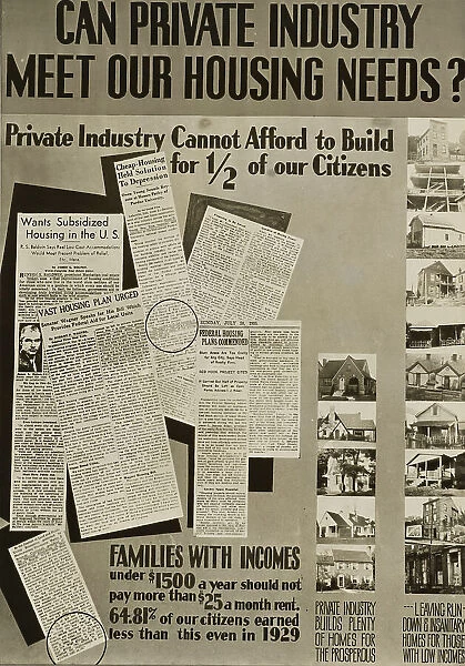 Poster by Record Section, Suburban Resettlement Administration, 1935-12. Creator: Arthur Rothstein
