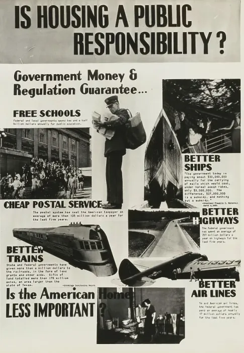 Framed Print : Poster by Record Section, Suburban Resettlement Administration, 1935-12. Creator: Arthur Rothstein Framed Print : Poster by Record Section, Suburban Resettlement Administration, 1935-12. Creator: Arthur Rothstein