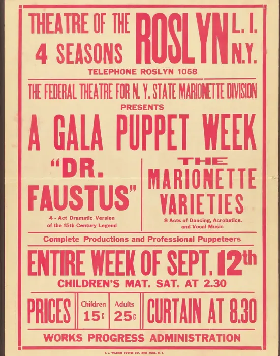 Framed Print : Poster from Roslyn production of Power (Roslyn, NY), [1930s]. Creator: Unknown