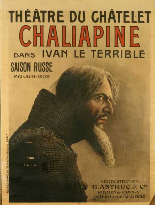 Framed Print : Poster for the Saison Russe at the Theatre du Chatelet, 1909. Artist: Verneau, Eugene (active Early 20th-century) Framed Print : Poster for the Saison Russe at the Theatre du Chatelet, 1909. Artist: Verneau, Eugene (active Early 20th-century)