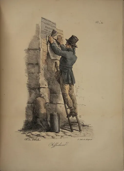 Framed Print : Bill Poster. From the Series Cris de Paris (The Cries of Paris), 1815. Creator: Vernet, Carle (1758-1836). Bill Poster. From the Series Cris de Paris (The Cries of Paris), 1815. Creator: Vernet, Carle (1758-1836) Framed Print : Bill Poster. From the Series Cris de Paris (The Cries of Paris), 1815. Creator: Vernet, Carle (1758-1836). Bill Poster. From the Series Cris de Paris (The Cries of Paris), 1815. Creator: Vernet, Carle (1758-1836)