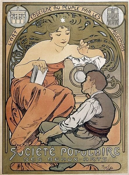 Poster for the Societe Populaire des Beaux Arts, 1897. Artist: Alphonse Mucha