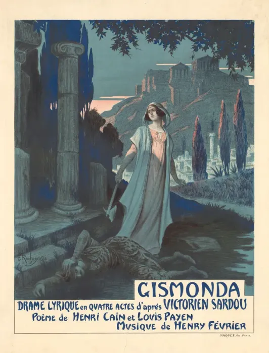 Framed Print : Poster for the theatre play Gismonda by V. Sardou, 1919 Framed Print : Poster for the theatre play Gismonda by V. Sardou, 1919
