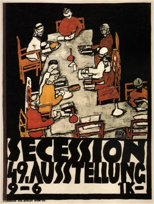 Framed Print : Poster for the Vienna Secession 49th Exhibition, 1918. Artist: Schiele, Egon (1890?1918) Framed Print : Poster for the Vienna Secession 49th Exhibition, 1918. Artist: Schiele, Egon (1890?1918)