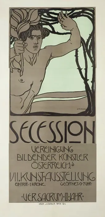 Framed Print : Poster for the VII Exhibition of the Vienna Secession, 1900. Creator: Auchentaller, Josef Maria (1865-1949) Framed Print : Poster for the VII Exhibition of the Vienna Secession, 1900. Creator: Auchentaller, Josef Maria (1865-1949)
