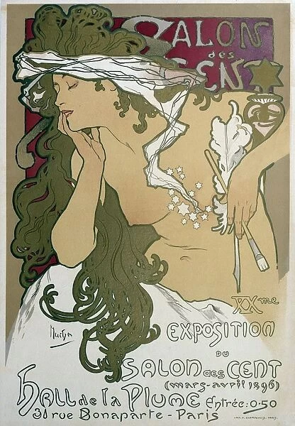 Poster for the XXth Exposition in the Salon des Cent, Paris, France, 1896. Artist