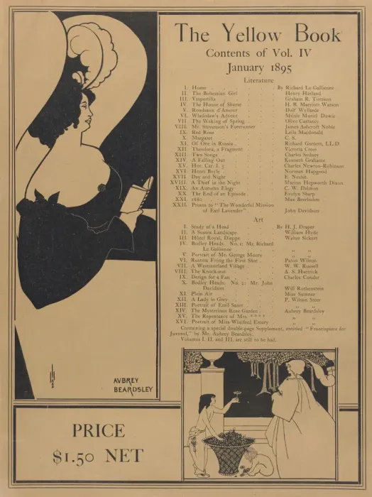 Framed Print : Poster for The Yellow Book, Volume IV, January 1895. Creator: Aubrey Beardsley Framed Print : Poster for The Yellow Book, Volume IV, January 1895. Creator: Aubrey Beardsley