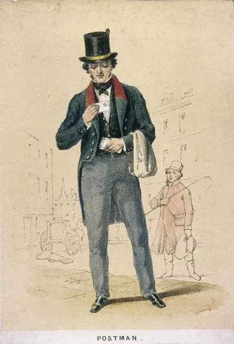 Framed Print : A postman, 1855. Artist: Day & Son Framed Print : A postman, 1855. Artist: Day & Son