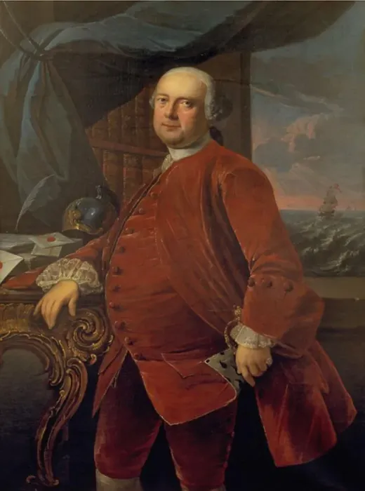 Framed Print : Postmester Frederik Carl Harboe (?), 1764. Creator: Jens Juel Framed Print : Postmester Frederik Carl Harboe (?), 1764. Creator: Jens Juel