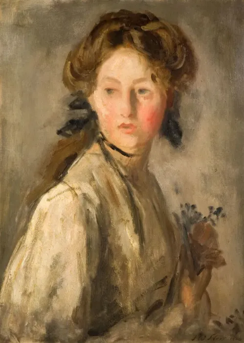 Framed Print : The Posy, 1904. Creator: Philip Wilson Steer Framed Print : The Posy, 1904. Creator: Philip Wilson Steer