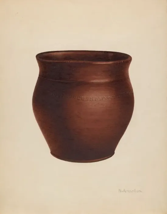 Framed Print : Pot, c. 1938. Creator: Nicholas Amantea Framed Print : Pot, c. 1938. Creator: Nicholas Amantea
