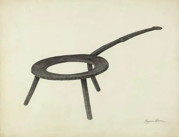 Framed Print : Pot Trivet, c. 1939. Creator: Benjamin Resnick