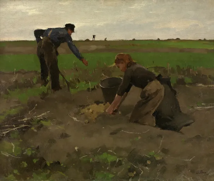 Framed Print : Potato Diggers, 1882-1887. Creator: Willem Witsen Framed Print : Potato Diggers, 1882-1887. Creator: Willem Witsen