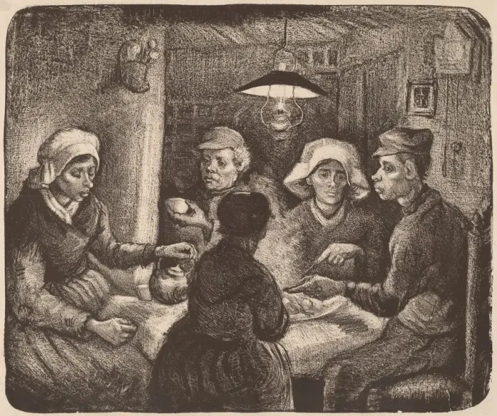 Framed Print : Potato Eaters, 1885. Creator: Vincent van Gogh Framed Print : Potato Eaters, 1885. Creator: Vincent van Gogh