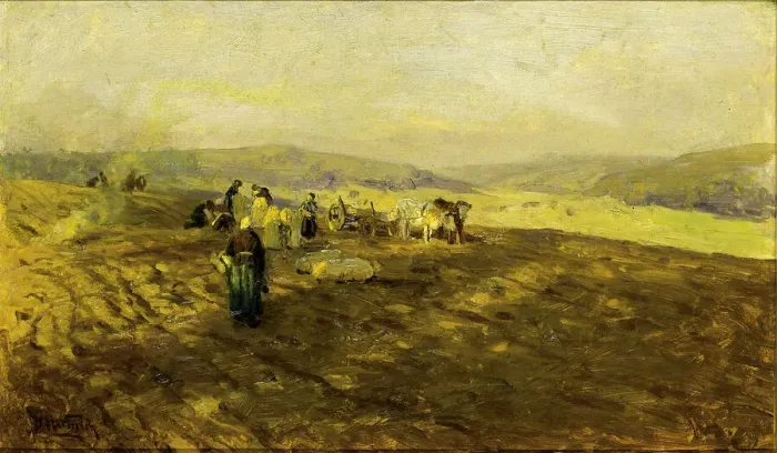 Framed Print : Potato Gleaners, n. d. Creator: Herman Hartwich Framed Print : Potato Gleaners, n. d. Creator: Herman Hartwich