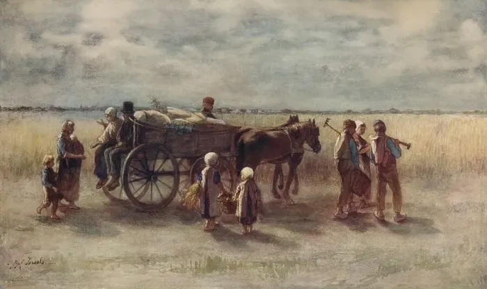 Framed Print : Potato Harvest, 1844, (c1915). Artist: Jozef Israels Framed Print : Potato Harvest, 1844, (c1915). Artist: Jozef Israels