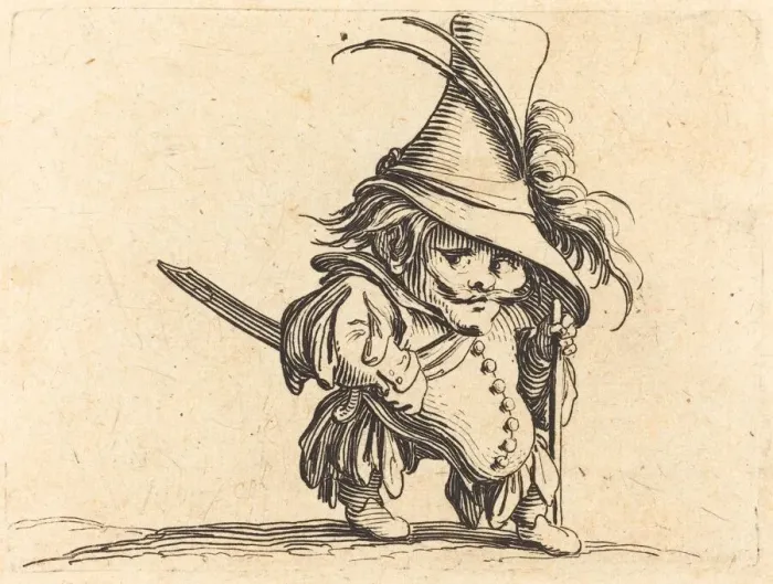 Framed Print : The Potbellied Man with the Tall Hat, c. 1622. Creator: Jacques Callot Framed Print : The Potbellied Man with the Tall Hat, c. 1622. Creator: Jacques Callot