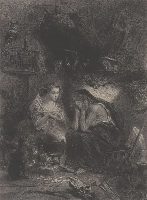 Framed Print : The Potion, 1860. Creator: Celestin Nanteuil Framed Print : The Potion, 1860. Creator: Celestin Nanteuil