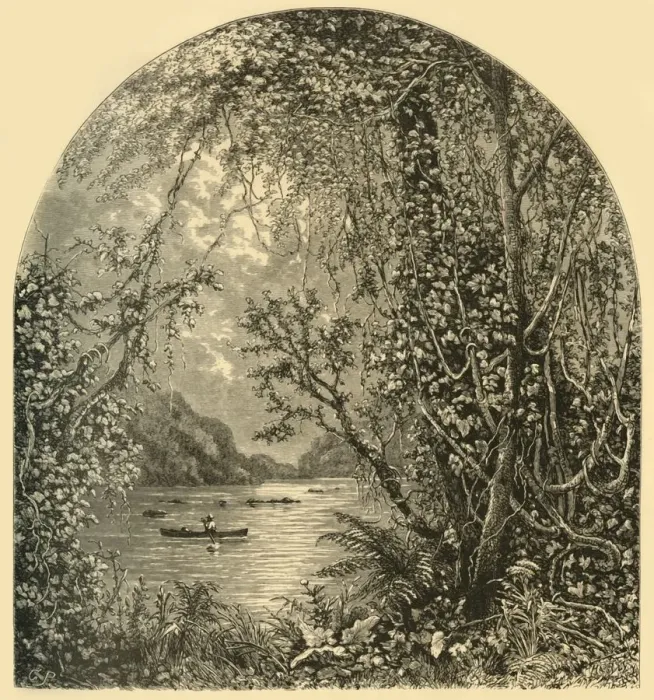 Framed Print : The Potomac above Harpers Ferry, c1870. Creator: John J. Harley Framed Print : The Potomac above Harpers Ferry, c1870. Creator: John J. Harley