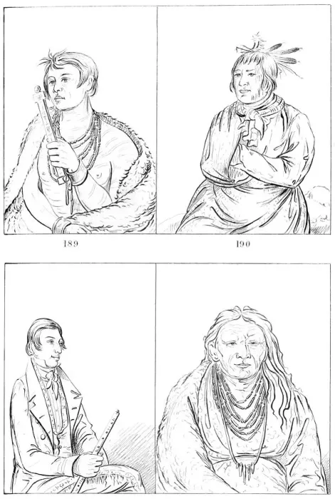 Framed Print : Potowatomies and Kaskasias, 1841. Artist: Myers and Co Framed Print : Potowatomies and Kaskasias, 1841. Artist: Myers and Co