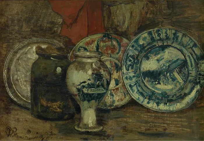 Framed Print : Pots and Dishes, c1870-1890. Creator: Willem Linnig II Framed Print : Pots and Dishes, c1870-1890. Creator: Willem Linnig II