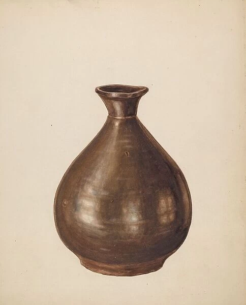 Pottery Jug, c. 1938. Creator: Al Curry
