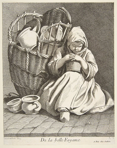 Pottery Peddler, 1738. Creator: Caylus, Anne-Claude-Philippe de