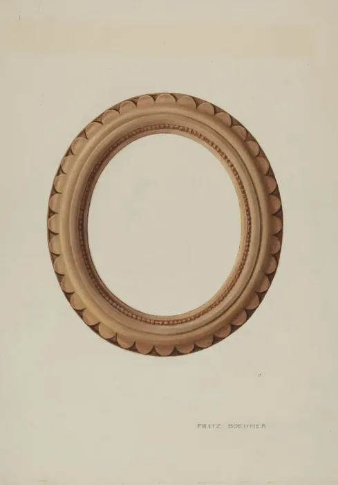 Framed Print : Pottery Picture Frame, c. 1939. Creator: Fritz Boehmer Framed Print : Pottery Picture Frame, c. 1939. Creator: Fritz Boehmer