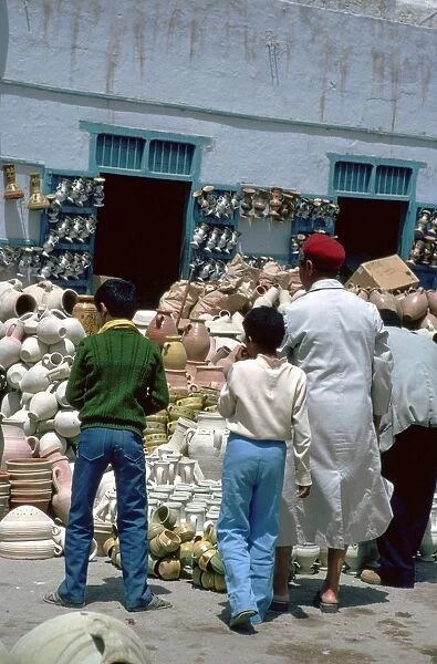 Pottery shop in Kairouan in Tunisia