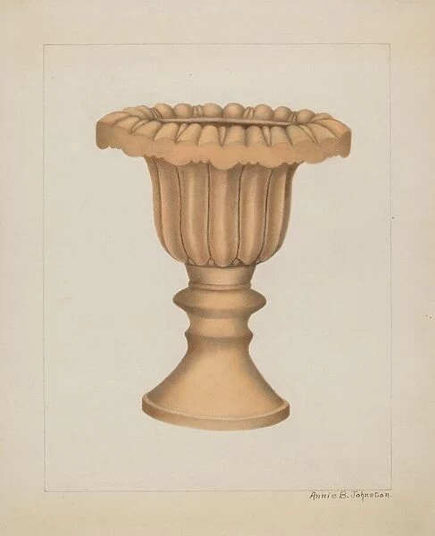 Pottery Vase, c. 1938. Creator: Annie B Johnston