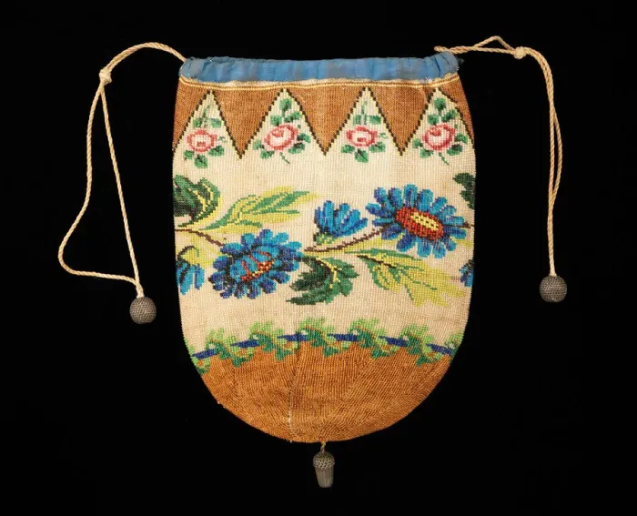 Framed Print : Pouch, American, 1810-40. Creator: Unknown Framed Print : Pouch, American, 1810-40. Creator: Unknown