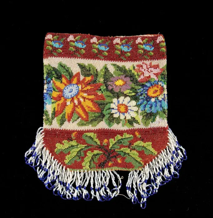 Framed Print : Pouch, American, 1830-60. Creator: Unknown Framed Print : Pouch, American, 1830-60. Creator: Unknown