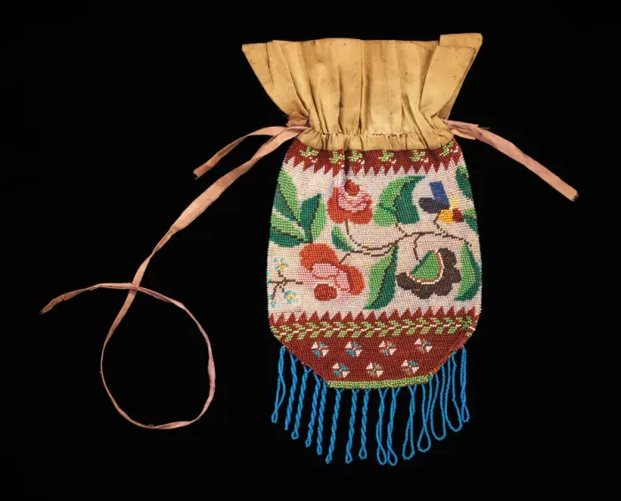 Framed Print : Pouch, American, 1830-60. Creator: Unknown Framed Print : Pouch, American, 1830-60. Creator: Unknown