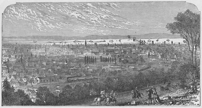 Framed Print : Poughkeepsie, 1883 Framed Print : Poughkeepsie, 1883