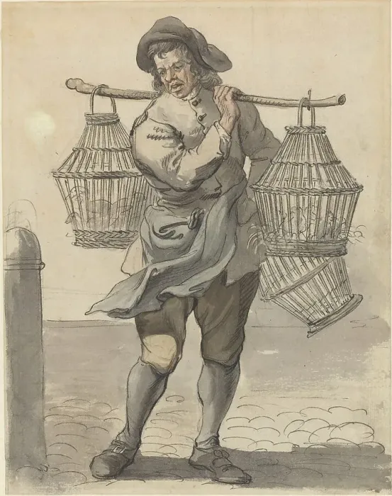 Framed Print : A Poultry Seller, c. 1759. Creator: Paul Sandby Framed Print : A Poultry Seller, c. 1759. Creator: Paul Sandby