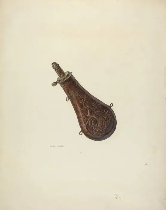 Framed Print : Powder Flask, 1941. Creator: Stanley Mazur Framed Print : Powder Flask, 1941. Creator: Stanley Mazur
