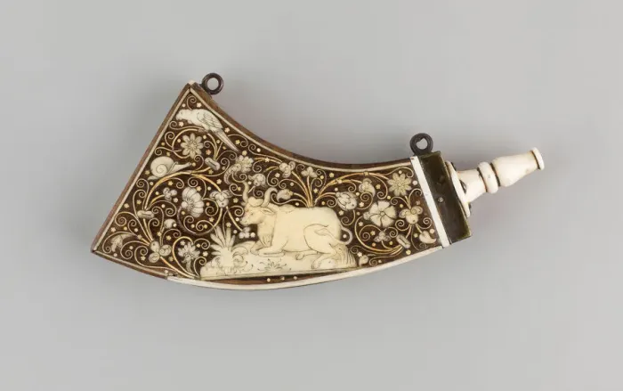 Framed Print : Powder Flask for Archduke Mathias of Austria (Emperor 1612-19), Germany