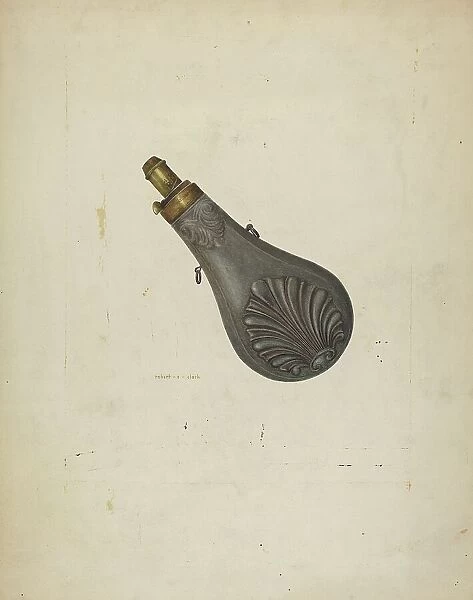 Powder Flask, c. 1940. Creator: Robert Clark