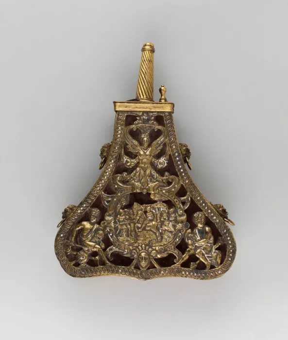 Framed Print : Powder Flask, Italy, 1590 with later addtions. Creator: Unknown Framed Print : Powder Flask, Italy, 1590 with later addtions. Creator: Unknown