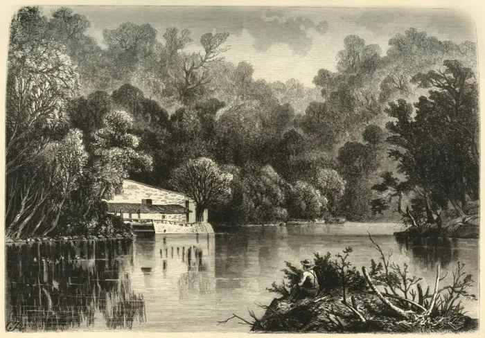 Framed Print : Powder-Mills, 1872. Creator: Nathaniel Orr Framed Print : Powder-Mills, 1872. Creator: Nathaniel Orr